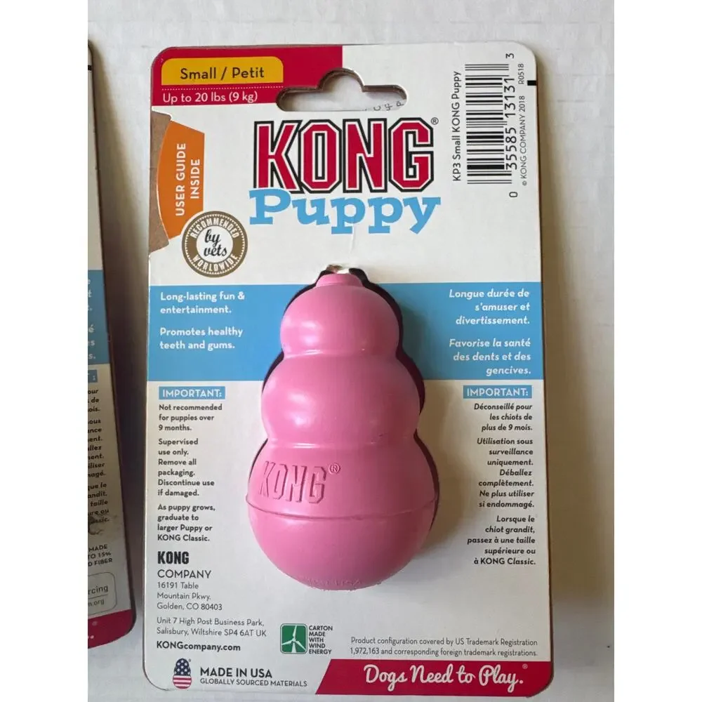 NWT Kong puppy 2 pack blue pink small & medium & 2 outfits medium